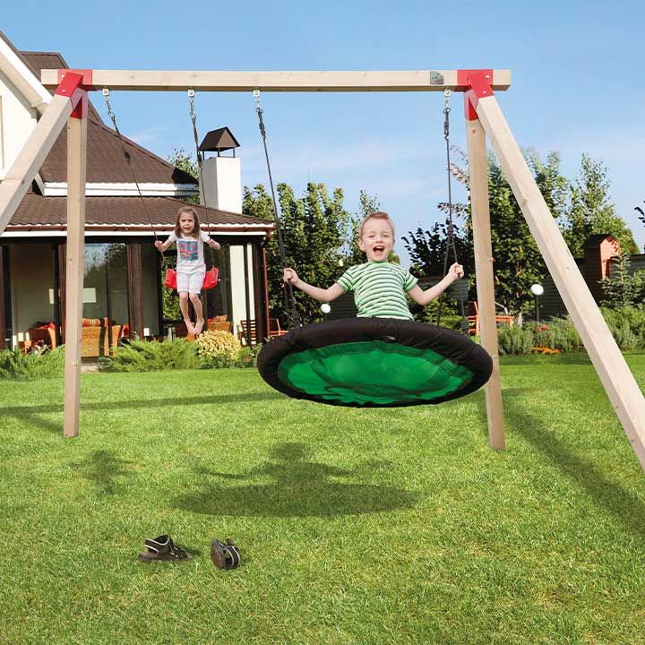 Tabaluga Doppelschaukel inkl. Schaukelnest und Schaukelbrett